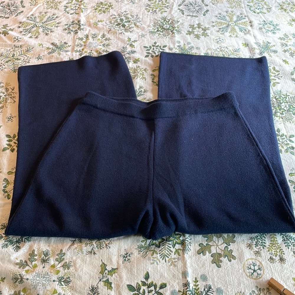 J Crew Cropped Wide Leg Sweater Pants